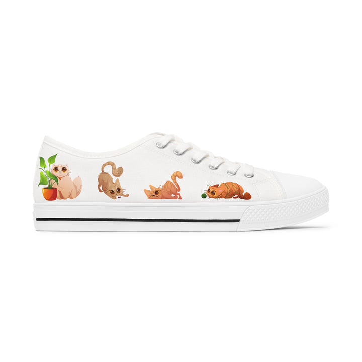 Women's Low Top Sneakers - My Susy Cat" -  ¡El calzado perfecto para los amantes de los gatos!