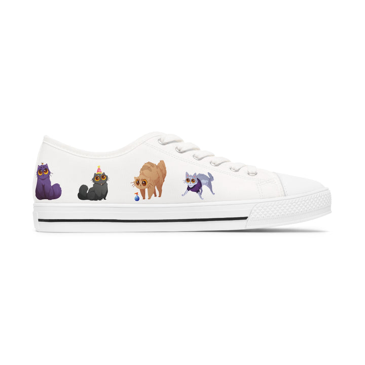 Women's Low Top Sneakers - My Susy Cat" -  ¡El calzado perfecto para los amantes de los gatos!