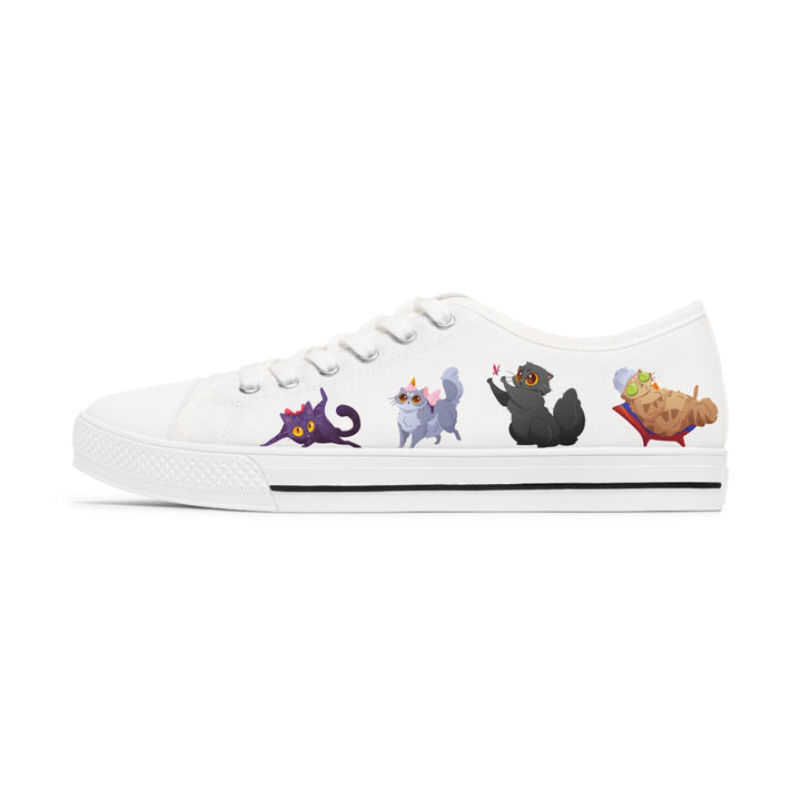 Women's Low Top Sneakers - My Susy Cat" -  ¡El calzado perfecto para los amantes de los gatos!